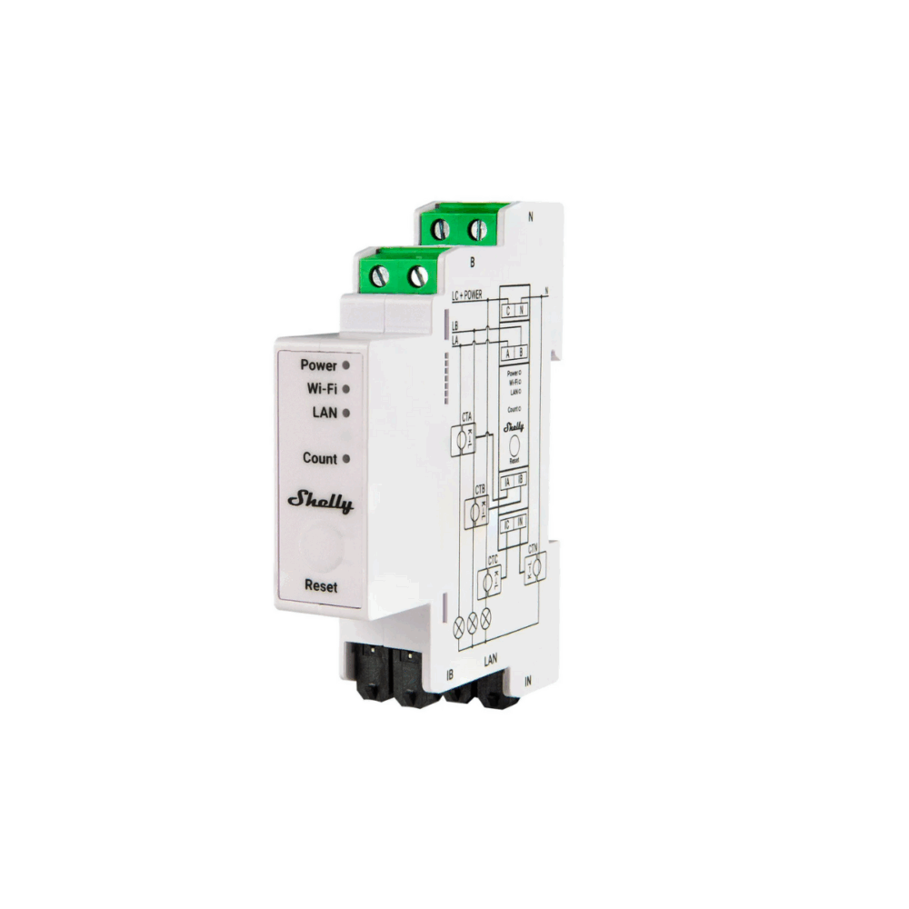shelly pro 3em 3 phasen smart meter